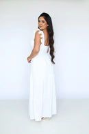 Vestido Paz - Vestido Off White Longo Duna Branco