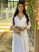 Vestido Noivinha - Vestido Branco Manga Longa Tule Branco