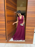 Vestido Grécia - Vestido Longo Manga Removível