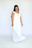 Vestido Céu - Vestido Off White Duna Pipoca Branco