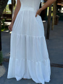 Vestido Paz - Vestido Off White Longo Duna Branco