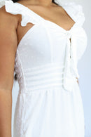 Vestido Céu - Vestido Off White Duna Pipoca Branco