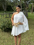 Vestido Mia - Vestido Branco Curto Chiffon