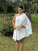 Vestido Mia - Vestido Branco Curto Chiffon