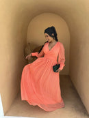 Vestido Grécia - Vestido Longo Manga Removível