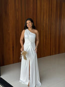 Vestido Jade - Vestido Branco Ombro Só Fluity