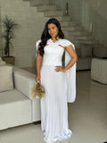 Vestido Elisa - Vestido Branco Plissado