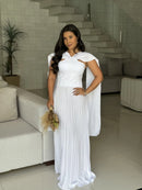 Vestido Elisa - Vestido Branco Plissado