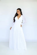 Vestido Noivinha - Vestido Branco Manga Longa Tule Branco