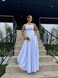 Vestido Eva - Vestido Branco Decote Reto Zibeline