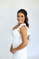 Vestido Céu - Vestido Off White Duna Pipoca Branco