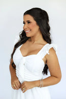 Vestido Céu - Vestido Off White Duna Pipoca Branco
