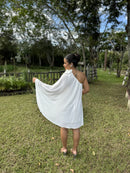 Vestido Mia - Vestido Branco Curto Chiffon