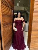 Vestido Charlotte - Vestido Longo Tule Ilusion