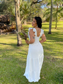 Vestido Paz - Vestido Off White Longo Duna Branco