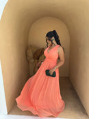 Vestido Grécia - Vestido Longo Manga Removível
