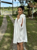 Vestido Mia - Vestido Branco Curto Chiffon