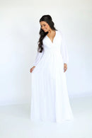 Vestido Noivinha - Vestido Branco Manga Longa Tule Branco