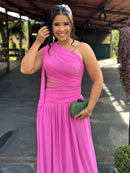 Vestido Itália - Vestido Longo Tule Ombro Só