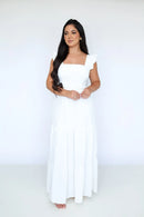 Vestido Paz - Vestido Off White Longo Duna Branco