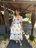 Vestido Carol - Vestido Midi Estampado Chifon