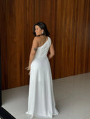 Vestido Jade - Vestido Branco Ombro Só Fluity