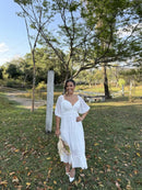Vestido Carol - Vestido Midi Branco Chifon