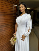 Vestido Amsterdã - Vestido Branco Longo Nula Manga Branco