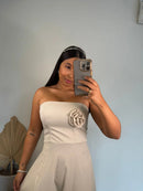Vestido Lud - Vestido Midi Seda Areia