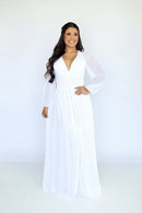 Vestido Noivinha - Vestido Branco Manga Longa Tule Branco