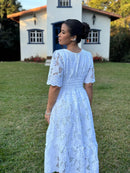 Vestido Julieta - Vestido Branco Maxi Midi Renda