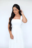 Vestido Paz - Vestido Off White Longo Duna Branco