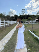 Vestido Melina - Vestido Branco Longo Fluity
