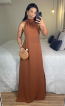 Vestido Lara – Vestido Longo Duna Decote Costas