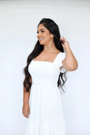 Vestido Paz - Vestido Off White Longo Duna Branco