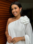 Vestido Mia - Vestido Branco Curto Chiffon