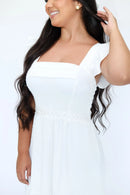 Vestido Paz - Vestido Off White Longo Duna Branco