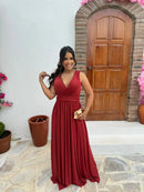 Vestido Grécia - Vestido Longo Manga Removível