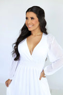 Vestido Noivinha - Vestido Branco Manga Longa Tule Branco