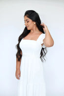 Vestido Paz - Vestido Off White Longo Duna Branco