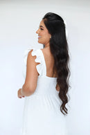 Vestido Paz - Vestido Off White Longo Duna Branco