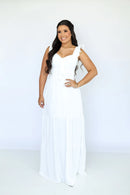 Vestido Céu - Vestido Off White Duna Pipoca Branco