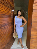 Vestido Amanda - Vestido Branco Midi Crepe Malha Branco