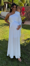 Vestido Mia Longo- Ombro só em Chiffon