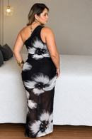 Vestido Isis – Floral em Tule Ombro Só
