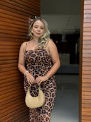 Vestido Onça - MaxMidi Tule com Elastano