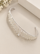 Tiara Prateada para Noivas com Cristais