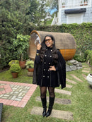 Casaco Capa Louise Tricot Preto