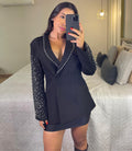 Blazer Luxo – Alfaiataria Premium e Manga Bordada