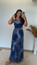 Vestido Liz - Ombro Só com Saia Plissada
